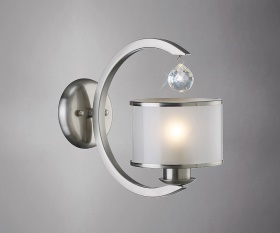 Lincoln Crystal Wall Lights Diyas Armed Wall Lights